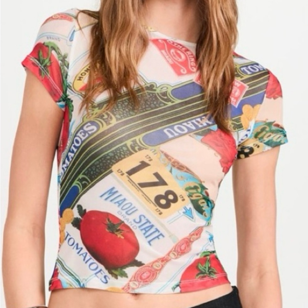 Miaou Multicolor Graphic Short Sleeve Tee